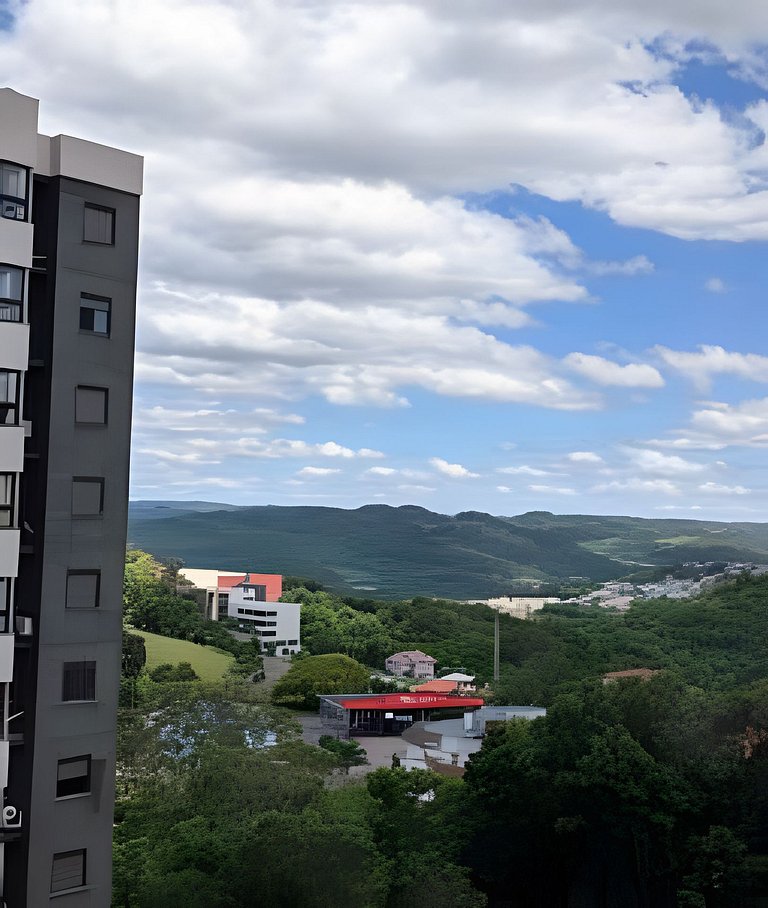 Apê em localização estratégica em Bento com churrasqueira