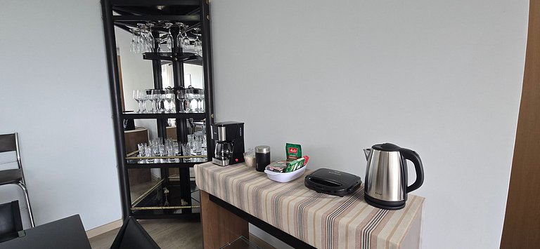 Apê em Bento com vista, churrasqueira e ótima localização