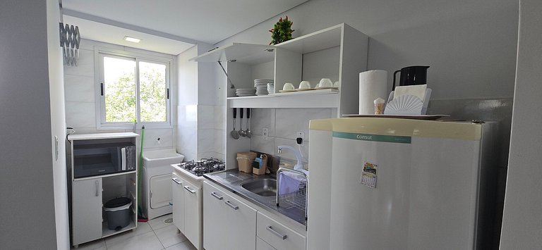 Apê em Bento com vista, churrasqueira e ótima localização