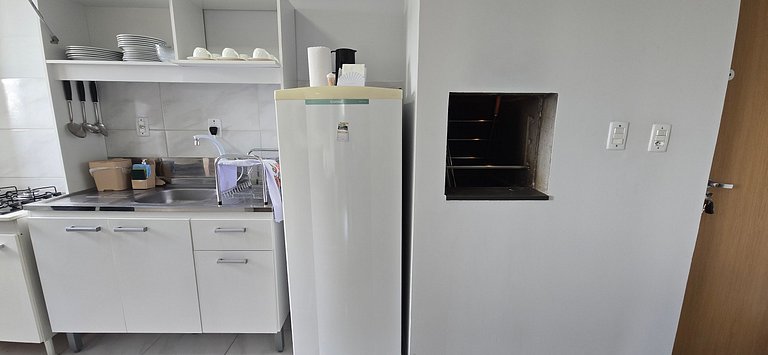 Apê em Bento com vista, churrasqueira e ótima localização