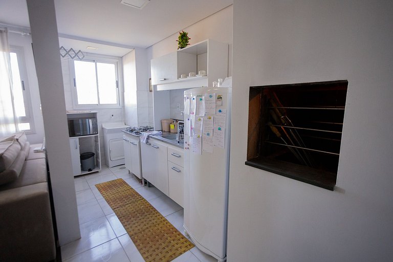 Apê em Bento com vista, churrasqueira e ótima localização
