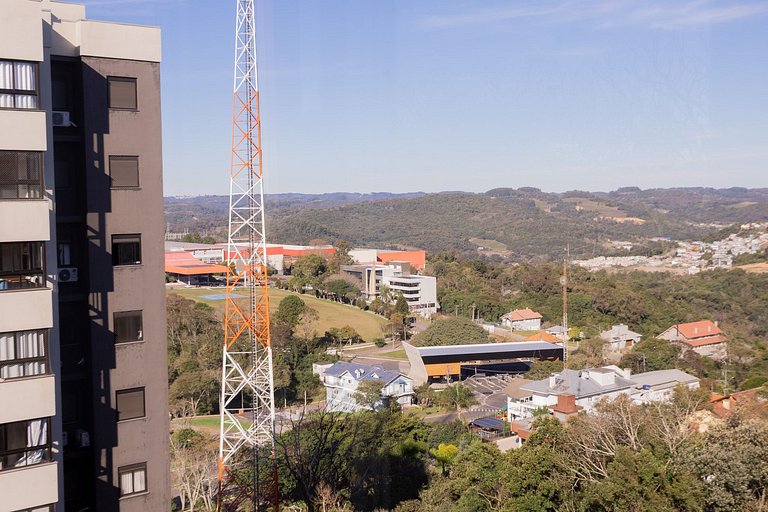 Apê em Bento com vista, churrasqueira e ótima localização
